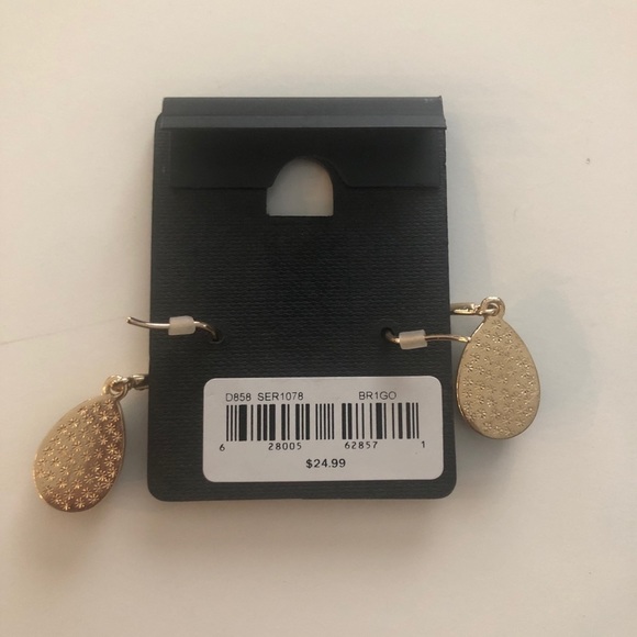 Ava & Aiden Semi Precious Stone Gold Tone Earrings - Picture 3 of 5